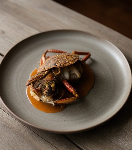 Etienne's Soft-Shell Crab With Red Chili Beur recipe image