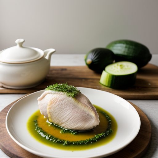 Fabrizio's Poached Chicken With Cucumber Glaze recipe image