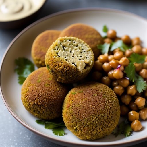 Falafel Golden Domes With Tahini Sauce recipe image