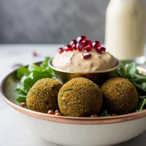 Falafel Golden Domes With Tahini Sauce recipe image