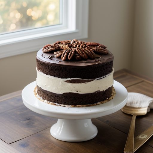 Fallen Chocolate Pecan Cake recipe image
