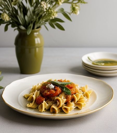 Farfalle Aux 3 Poivrons recipe image