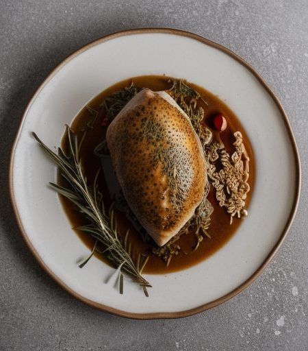 Farsed Fesaunt - Pheasant or Chicken Stuffed With Spiced. recipe image