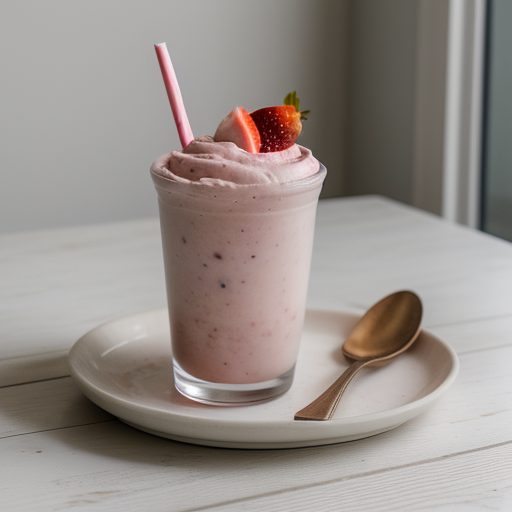 Fast Strawberry Frozen Yogurt recipe image