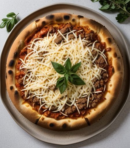 Fast With Five: Cheesy Sloppy Joe Pizza recipe image