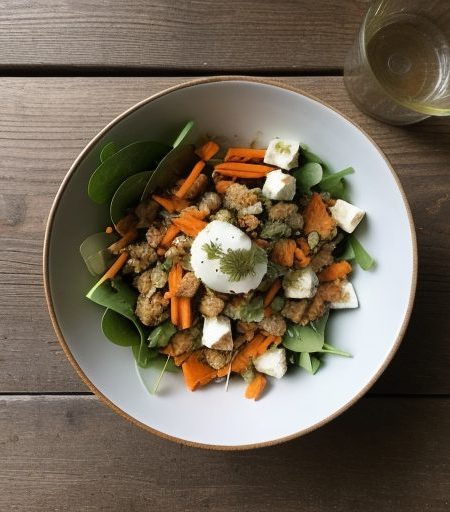 Fennel, Carrot, and Jumbo Crouton Salad - Gh_9407 recipe image