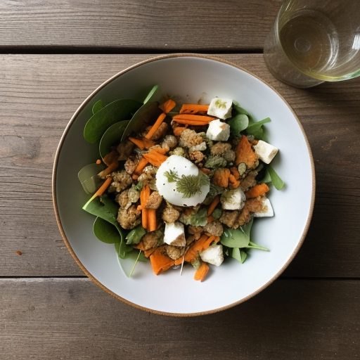 Fennel, Carrot, and Jumbo Crouton Salad - Gh_9407 recipe image