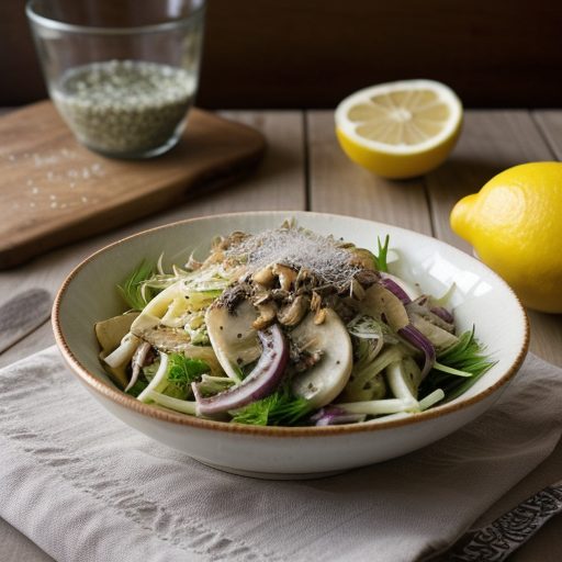 Fennel Mushroom & Parmesan Salad recipe image