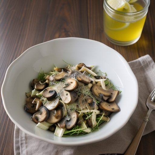 Fennel~ Mushroom & Parmesan Salad recipe image