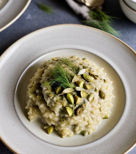 Fennel Risotto With Pistachios recipe image