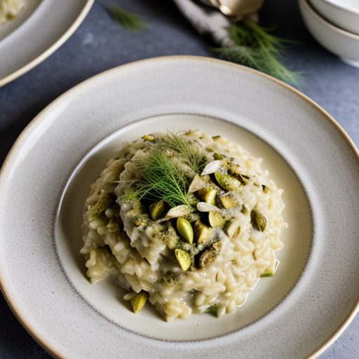 Fennel Risotto With Pistachios recipe image