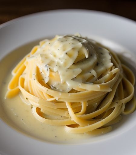 Fettuccine Alfredo (Cheddar Sauce recipe image