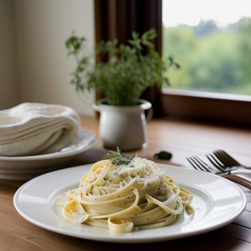 Fettuccine Alfredo (Sharon School recipe image