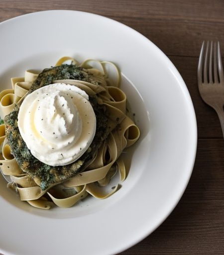 Fettuccine W/Cream, Basil, and Romano SSS recipe image