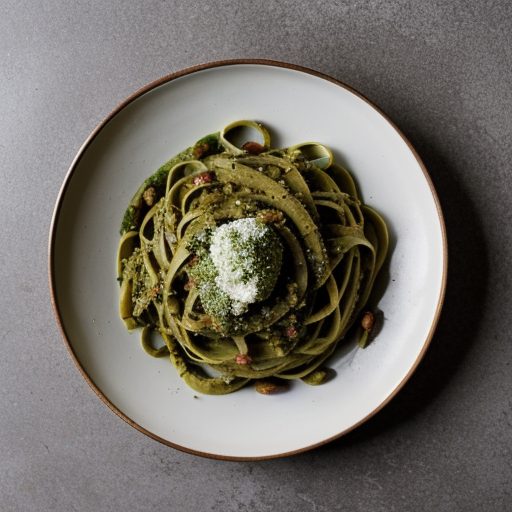 Fettuccine With Cranberry Beans & Pesto recipe image