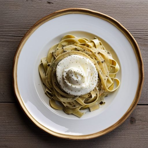 Fettuccine With Cream Basil & Romano recipe image