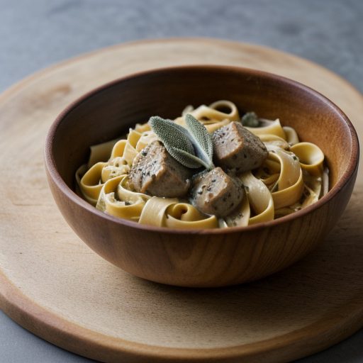 Fettuccine With Creamy Porcini-Sage Sauce recipe image