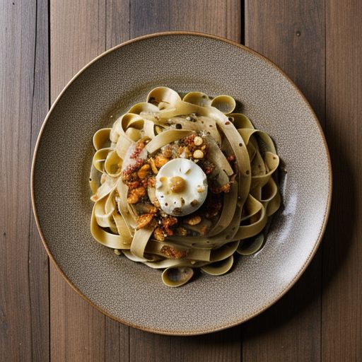 Fettuccine With Roasted Garlic and Chili recipe image