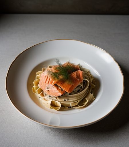 Fettuccine With Smoked Salmon~ Vodka & Dill recipe image