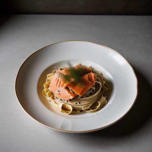Fettuccine With Smoked Salmon~ Vodka & Dill recipe image