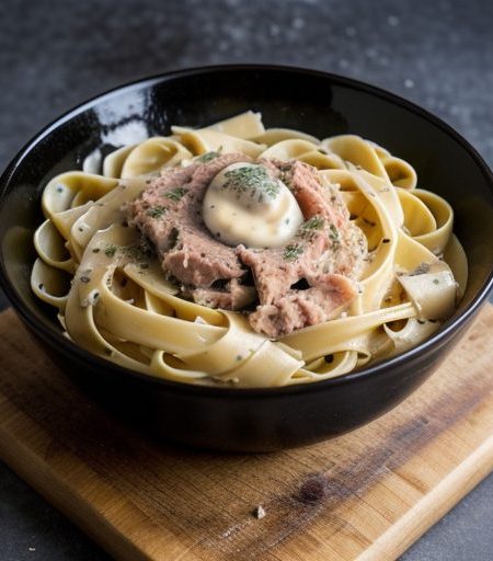 Fettuccine With Tuna Sauce recipe image