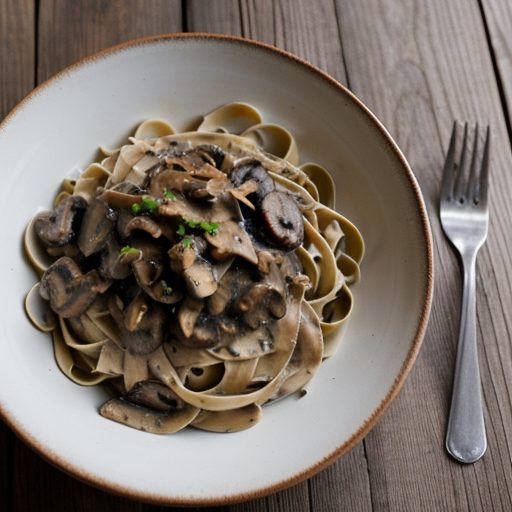 Fettuccine With Wild Mushroom Sauce *Jb recipe image