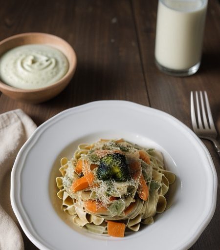 Fettuccine With Winter Vegetables recipe image