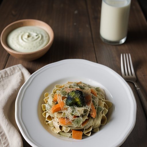 Fettuccine With Winter Vegetables recipe image