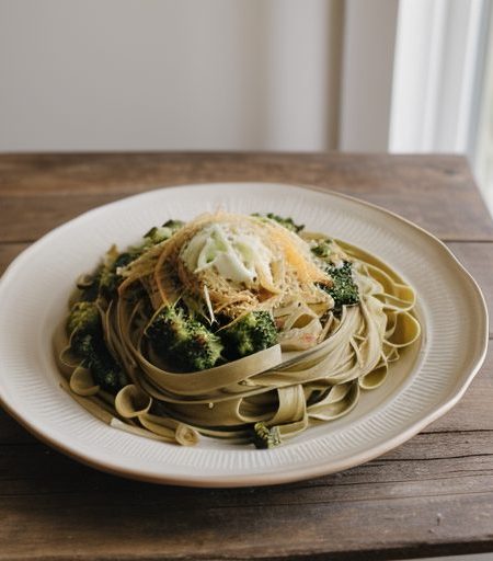 Fettuccine With Winter Vegetables recipe image