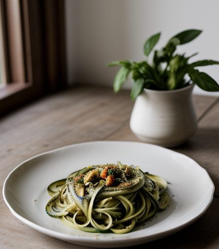 Fettuccine With Zucchini recipe image