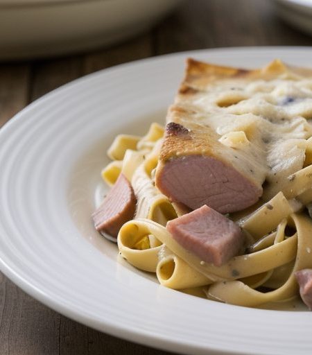 Fettuccine-and-Ham Casserole (7 PTS recipe image