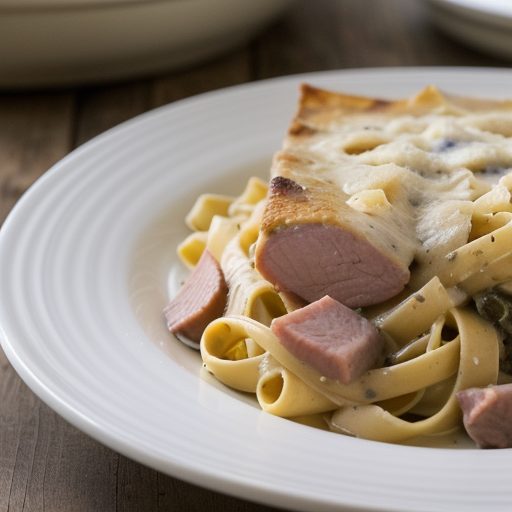 Fettuccine-and-Ham Casserole (7 PTS recipe image