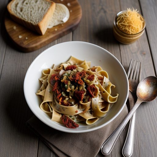 Fettucine W/Sun-Dried Tomato/Clam Sauce recipe image
