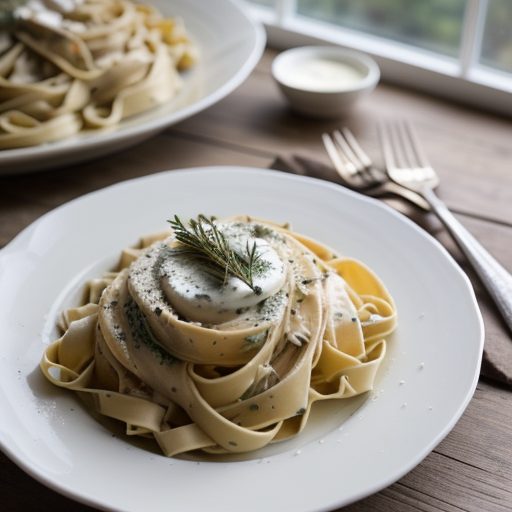 Fettucine With Herbs, Butter and Cream recipe image