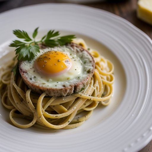 Fettucini Carbonara Ala Fratelli recipe image