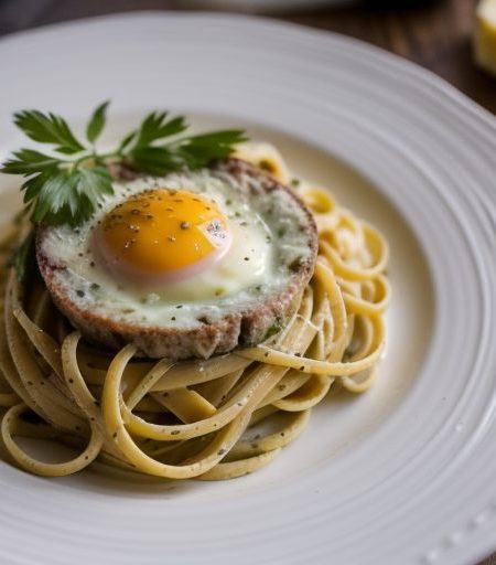 Fettucini Carbonara Ala Fratelli recipe image