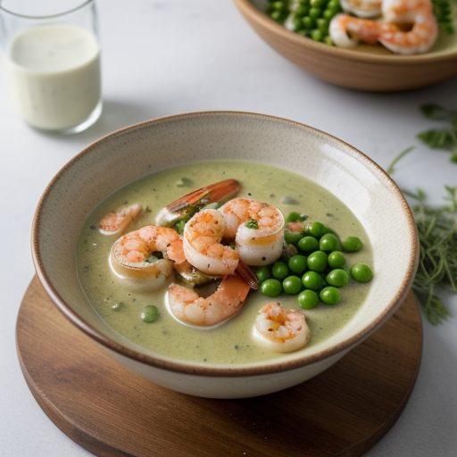 Fettucini With Shrimp & Herb Sauce recipe image