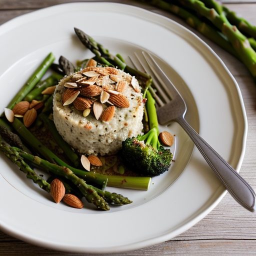 Fetuccine Primavera With Toasted Almonds recipe image