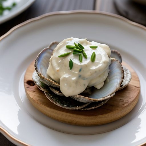 Fideus With Clams and Garlic Mayonnaise recipe image