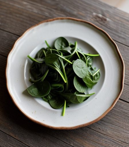 Field of Greens Wilted Spinach W/ Lemon & Pin recipe image