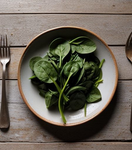 Field of Greens" Wilted Spinach W/ Lemon and Pine Nuts recipe image