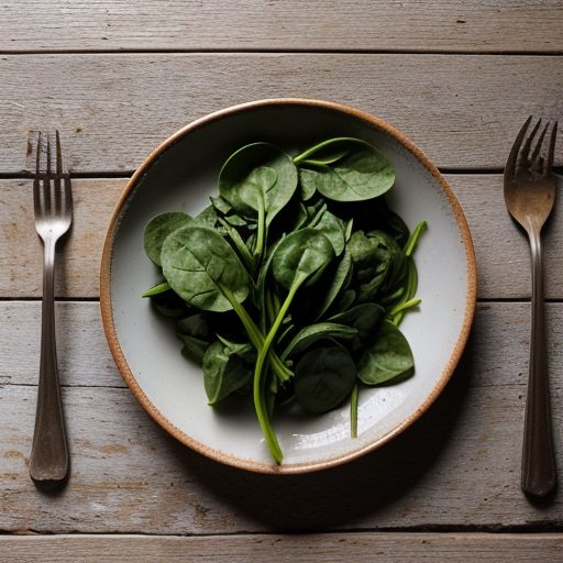 Field of Greens" Wilted Spinach W/ Lemon and Pine Nuts recipe image