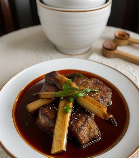 Fiery Pork & Winter Bamboo Shoots Over Snow recipe image