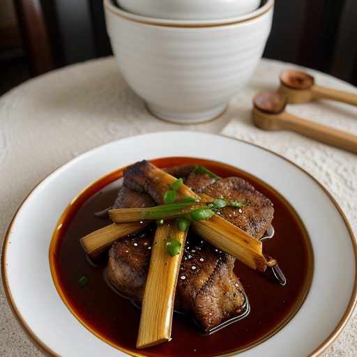 Fiery Pork & Winter Bamboo Shoots Over Snow recipe image