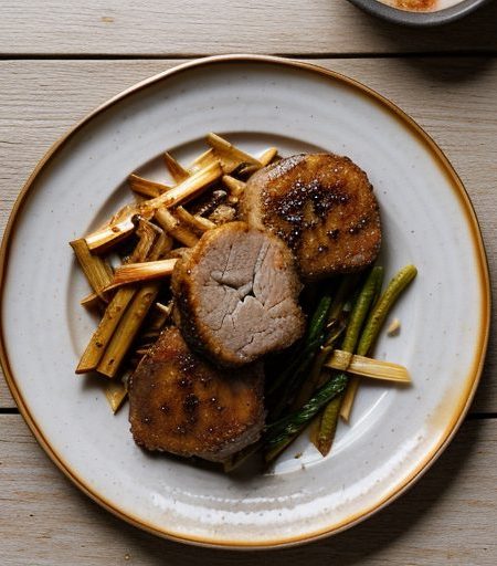 Fiery Pork & Winter Bamboo Shoots Over Snow recipe image