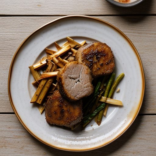 Fiery Pork & Winter Bamboo Shoots Over Snow recipe image