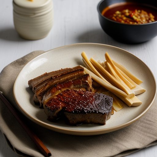 Fiery Pork and Winter Bamboo Shoots Over Snow recipe image