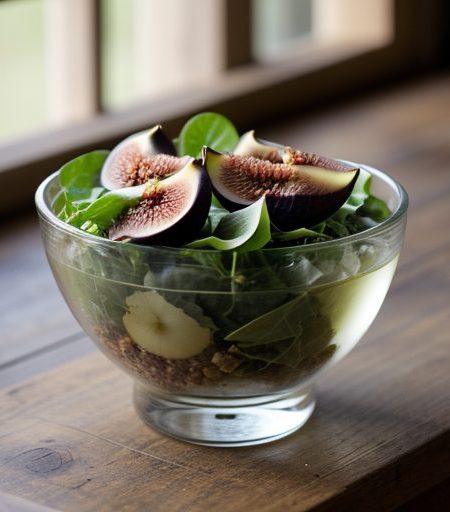 Fig Salad With Greens & Walnuts recipe image