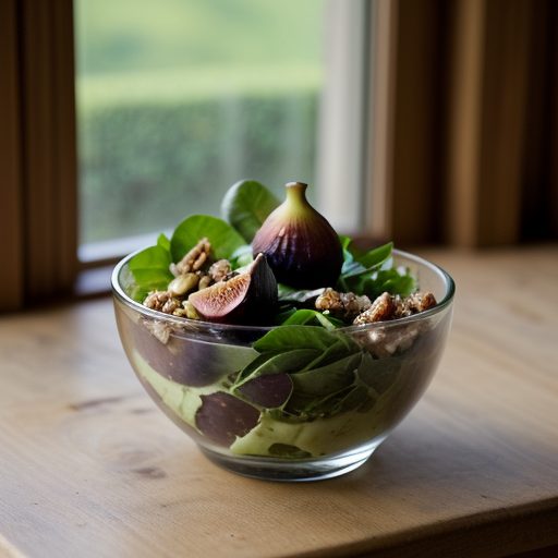 Fig Salad With Greens and Walnuts recipe image