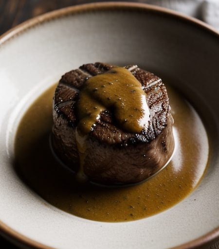 Filet Mignon With Dijon Brandy Sauce recipe image